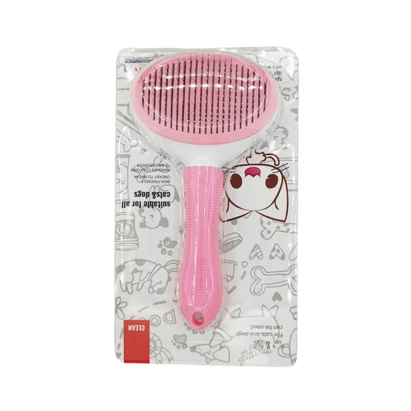 Self-Cleaning Slicker Grooming Brush for Cats & Dogs