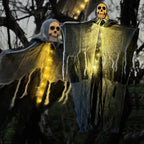 Glowing Skull Gauze Hanging Ghost Halloween Decoration