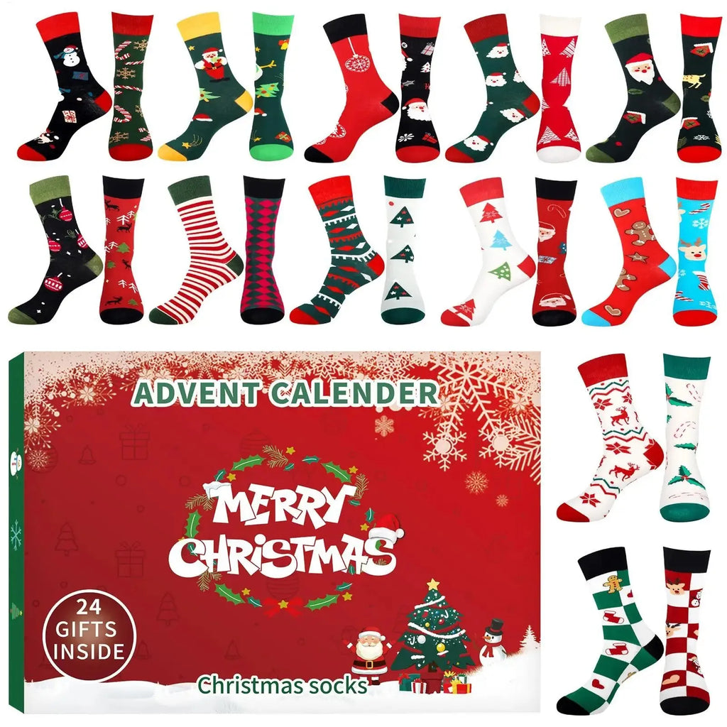 Christmas Stocking Advent Calendars 24 Days Countdown 24 Days Of Advent Box Socks Christmas Socks For Boys Girls Men Women