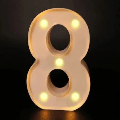 Number Letter Lamp Luminous Alphabet LED Lights Decororation Night Lights