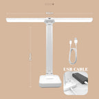USB Desk Lamp 3 Levels Dimmable Touch Night Light USB Rechargeable Eye Protection Foldable