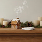 Holiday Cottage Aroma Holder Festive Gift Gingerbread House Aroma Burner Christmas Cabin Censer Detailed Craftsmanship
