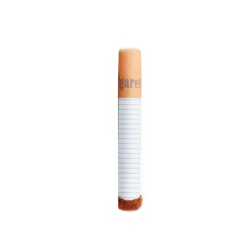 Cigarette-Shaped Giggling Plush Dog Toy