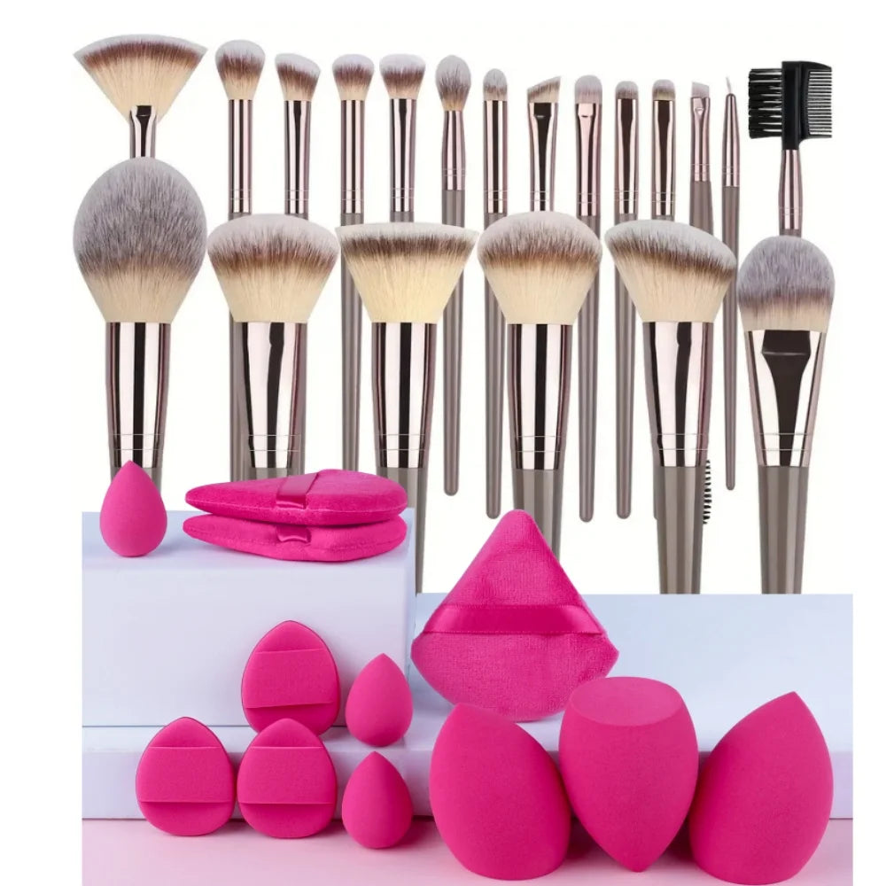 Makeup Brush Set — 3–20 Pieces