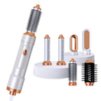6 in 1 Hair Dryer Brush Detachable Blow Dryer Comb Ionic Hot Air Brush Hair Styling Tool Electric Thermal Brush Air Curler Wand