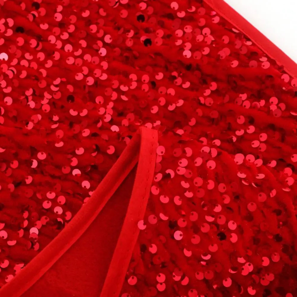 Stereoscopic Christmas Sequins Tree Cover Skirt Home Xmas Tree Surround
