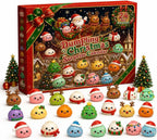 Christmas Squishy Advent Calendar 24 Day Countdown Surprise Box Dumpling Squishies Slow Rebound Squeeze Sensory Gift Decor