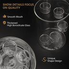 Glass Hurricane Candle Holder for Tea Light,Clear Cylinder Pillar Candle Holder for Wedding Parties Table Centerpiece Decoration