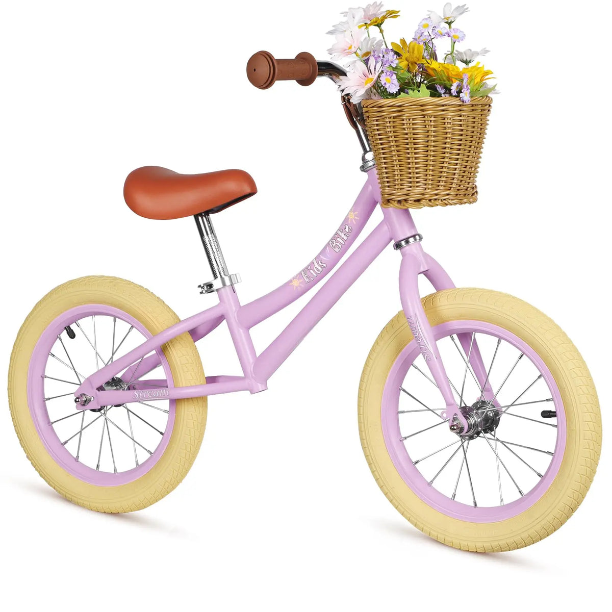 Children's Balance Bike with Basket — 14 Inches