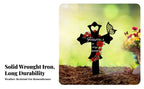 Cross Memorial Stake Outdoor Use Rose Memorial Stake Metal Grave Marker Easy Ground Insert Sympathy Gift for Courtyard