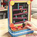 1300+PCS Pinball Machine Building Blocks Model DIY Assembly Tabletop Game Construction Kit Collectible Display Toys for Adults