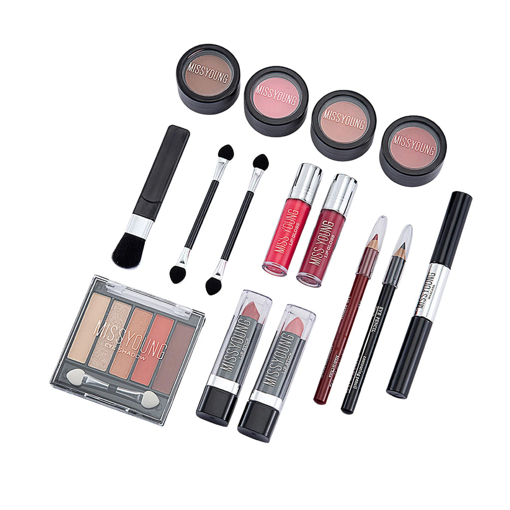 Makeup Starter Kit Professional Make Up Sets With Transparent Case Holiday Beauty Gift Set Starter Cosmetics Full Kits For Women