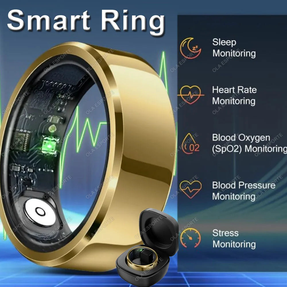 2026 Smart Ring Blood Pressure Heart Rate Sleep Monitoring