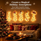 Christmas Magic Trail Wall Light, LED Cascading Holiday Decor,Warm White Glow, Space-Saving Wall Decor, Easy Wall Placement