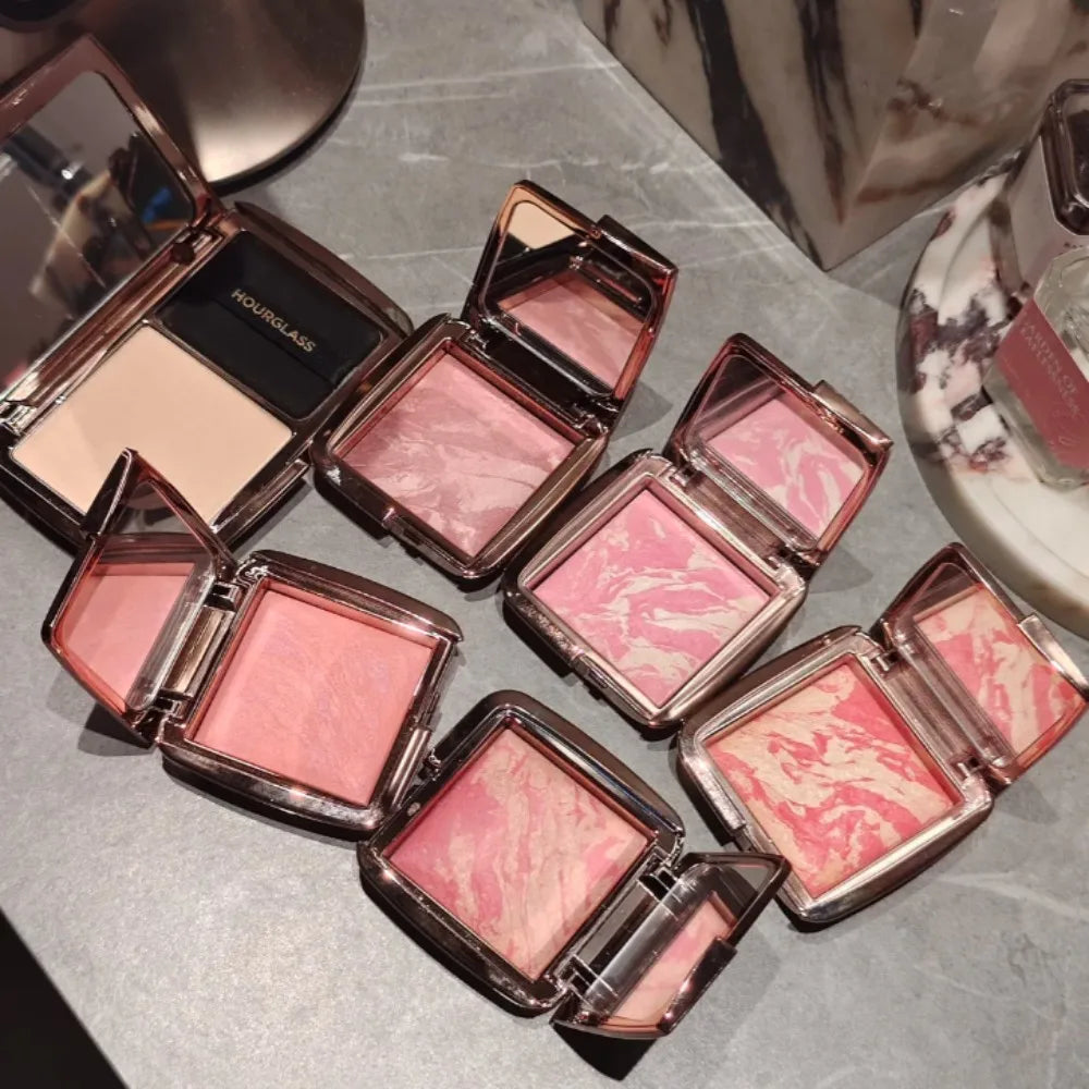 4.2g Hour/glass Pork Belly Blush New Light Mist Oil Control Powder Soft Glow Highlighter Cover Spot Foundation Delicate Makeup