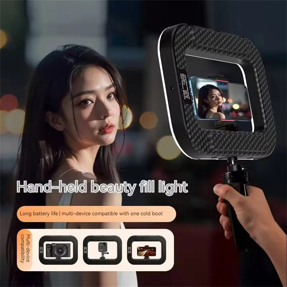 Roreta New Handheld Ring LED Rechargeable Portable Mobile Phone Live