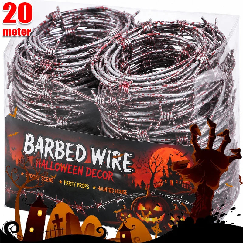 Barbed Wire Halloween Prop for Fence Decoration