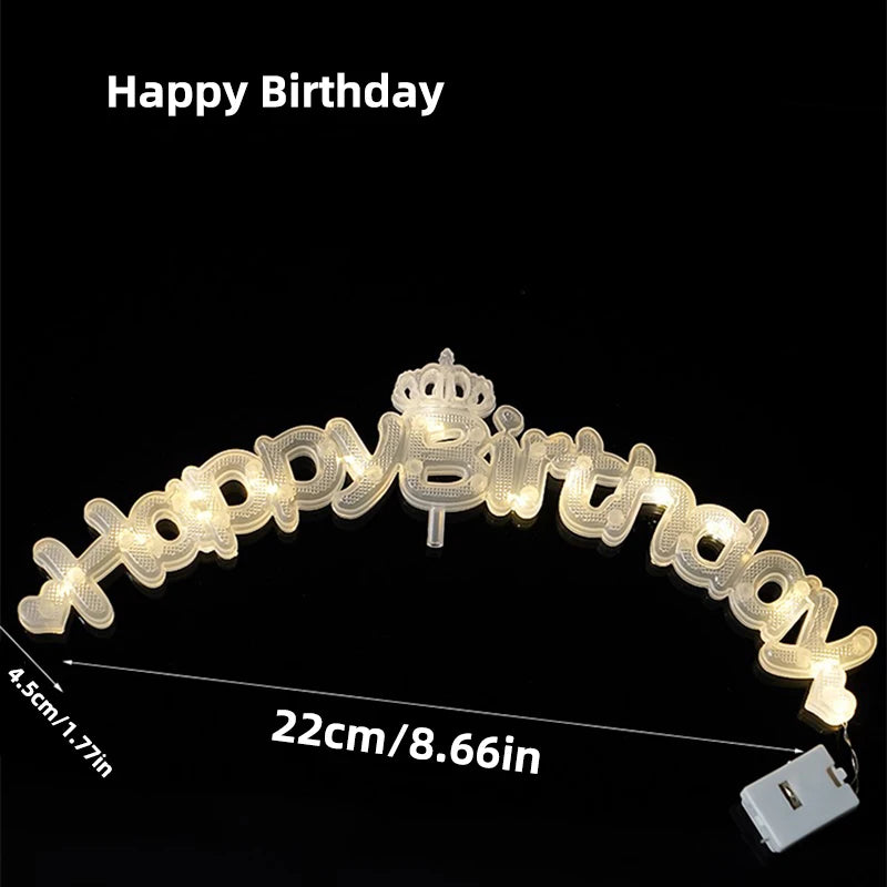 LED Light-Up Cartoon Cake Topper – Birthday & Celebrations