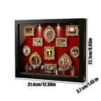Memory Photo Display Case with  11 Pieces Miniature Photo Frame with 8 Figurines .