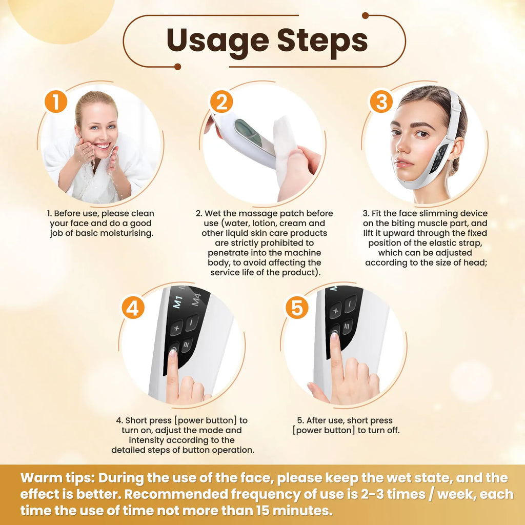 EMS V-Line Face Lifting & Jawline Toning Device