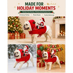 Pet Dog Christmas Santa Claus Riding Dog Costume Christmas Clothes Claus Rider Outfit With Hat Riding Deer Costume Pet Supplies