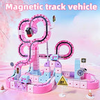 Electric Magnetic Track Building Blocks Toy with Anti-Gravity Vehicles DIY Magic Railway Model Christmas Birthday Gift