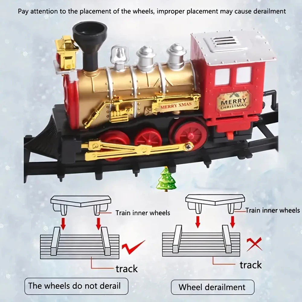 New Electric Train Set Mini Santa Claus Rail Car Toy Creative Decoration Christmas Tree Train Gift Children's Gifts