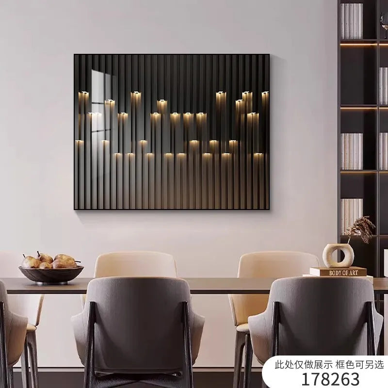 Modern Luxury Electric Meter Box Decorative Painting Abstract Hanging Painting 2024 New Distribution Box Switch Box Electric Met